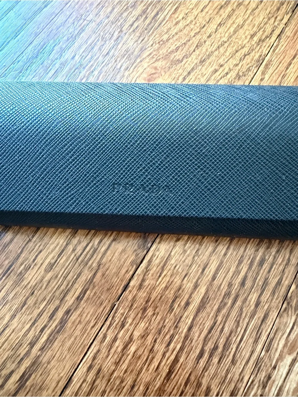 Prada Black Textured Sunglasses Case